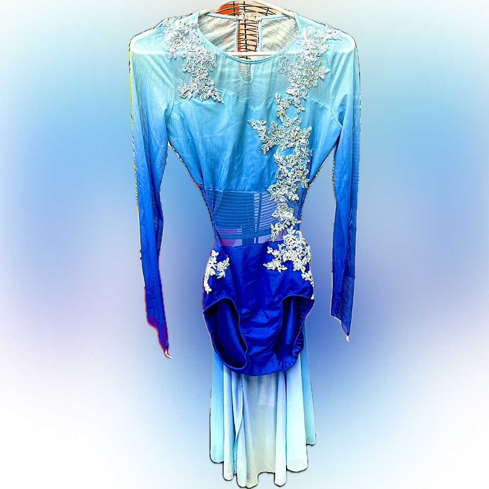 Stunning Sea Blue Ombré One Piece // Large